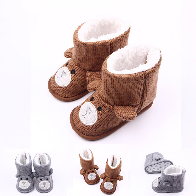 Wholesale autumn winter new bear knitting plus baby shoes, toddler shoes, baby shoes, boots 1734